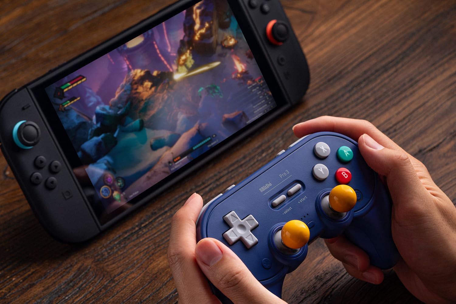 8BitDo Pro 3 Bluetooth Controller for Switch/Switch 2 – TMR Joysticks, Swappable ABXY Buttons, Pro Back Buttons, Charging Dock, Hall Effect Triggers, for Windows, Apple, SteamOS, Android -