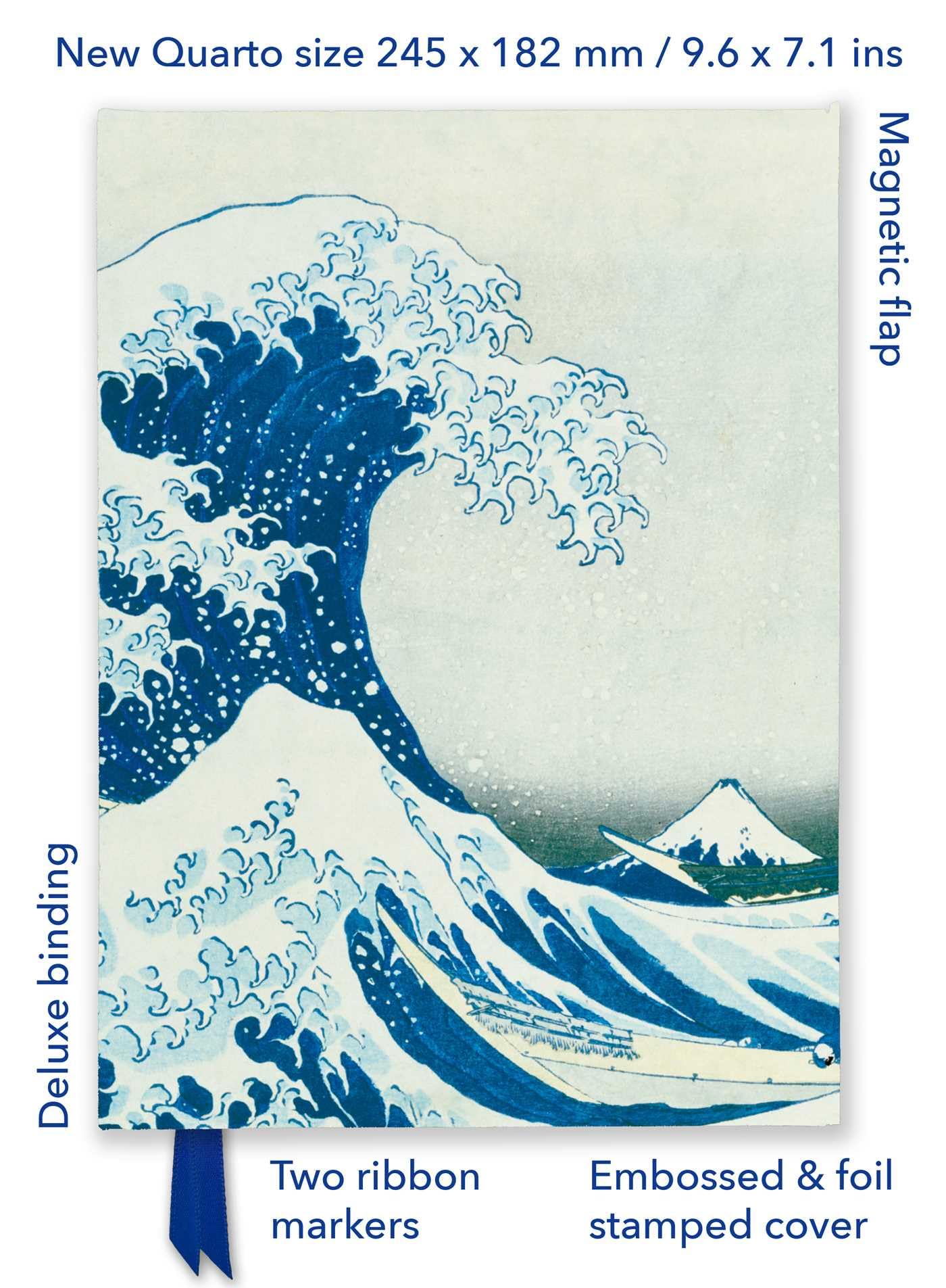 Katsushika Hokusai: The Great Wave (Foiled Quarto Journal) by... - 9781804177556