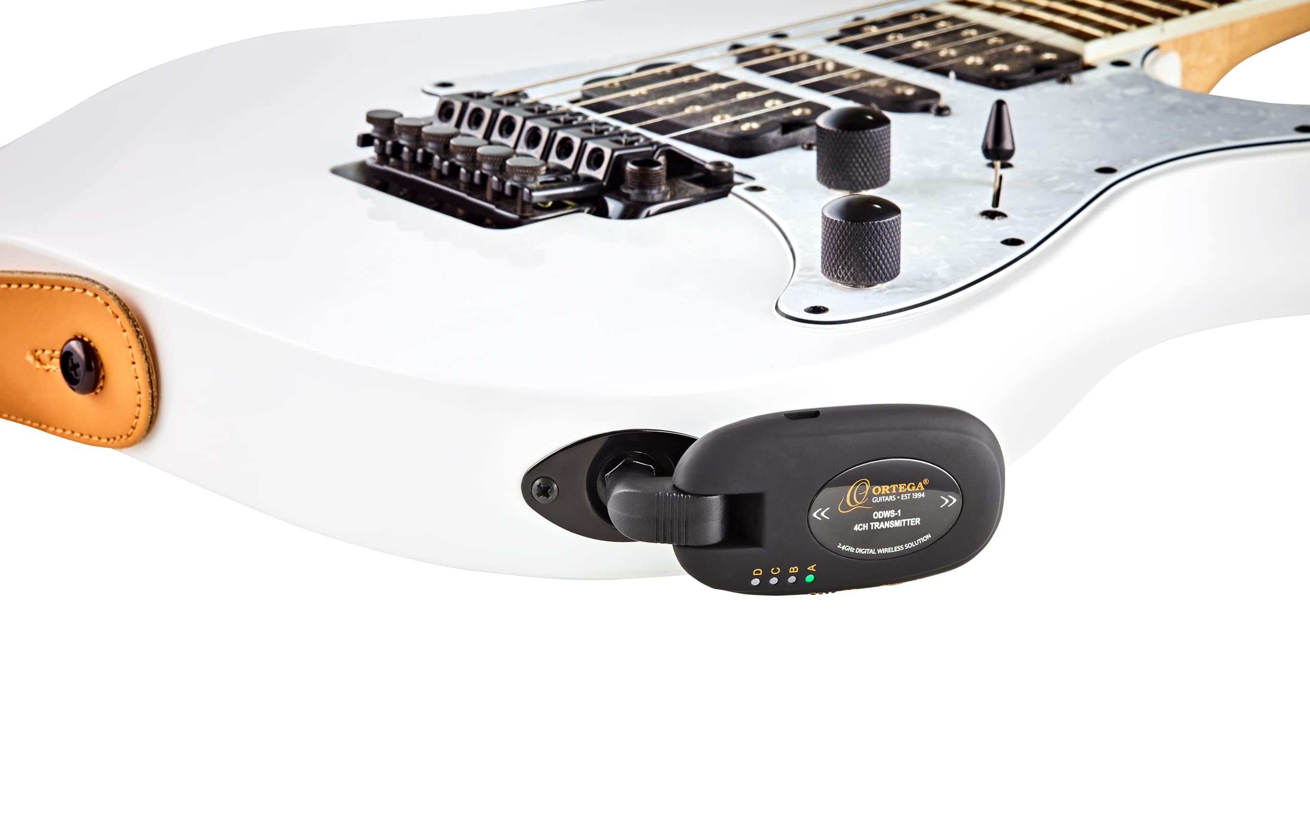 Ortega Guitars Digital Wireless System – Wiederaufladbares Zubehör für Gitarre – Schwarz (ODWS-1BK)