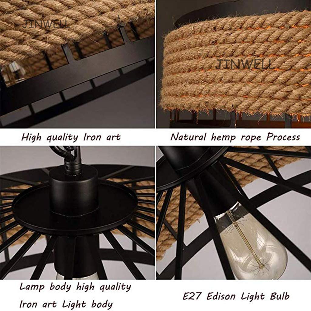 LEDSone Vintage 3 hanglamp Hangende lampenkap Industriële plafondlamp Hangende plafondlamp licht Zwarte hanglamp 3 Woonkamer Slaapkamer Keuken Eetkamer Kantoor