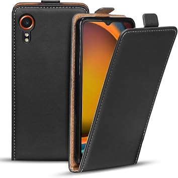 Verco Flip Cover for Samsung Galaxy XCover 7 Case Flip Style Protective Case for Samsung XCover 7 Case Vertical Folding Mobile Phone Case Black