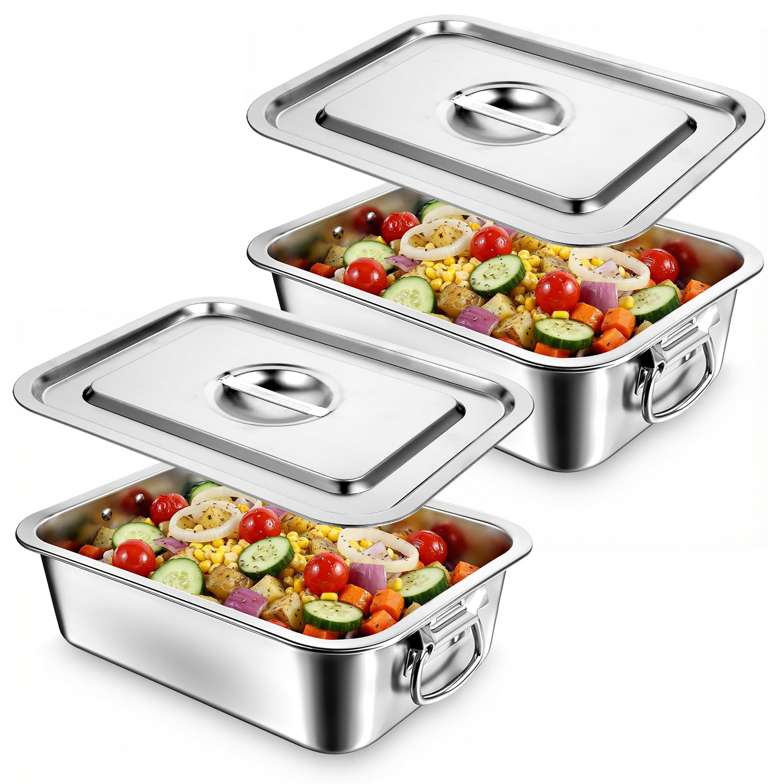 4 Inch Deep Lasagna Pan - Stainless Steel -8 4 Inch Deep Lasagna Pan - Stainless Steel -8