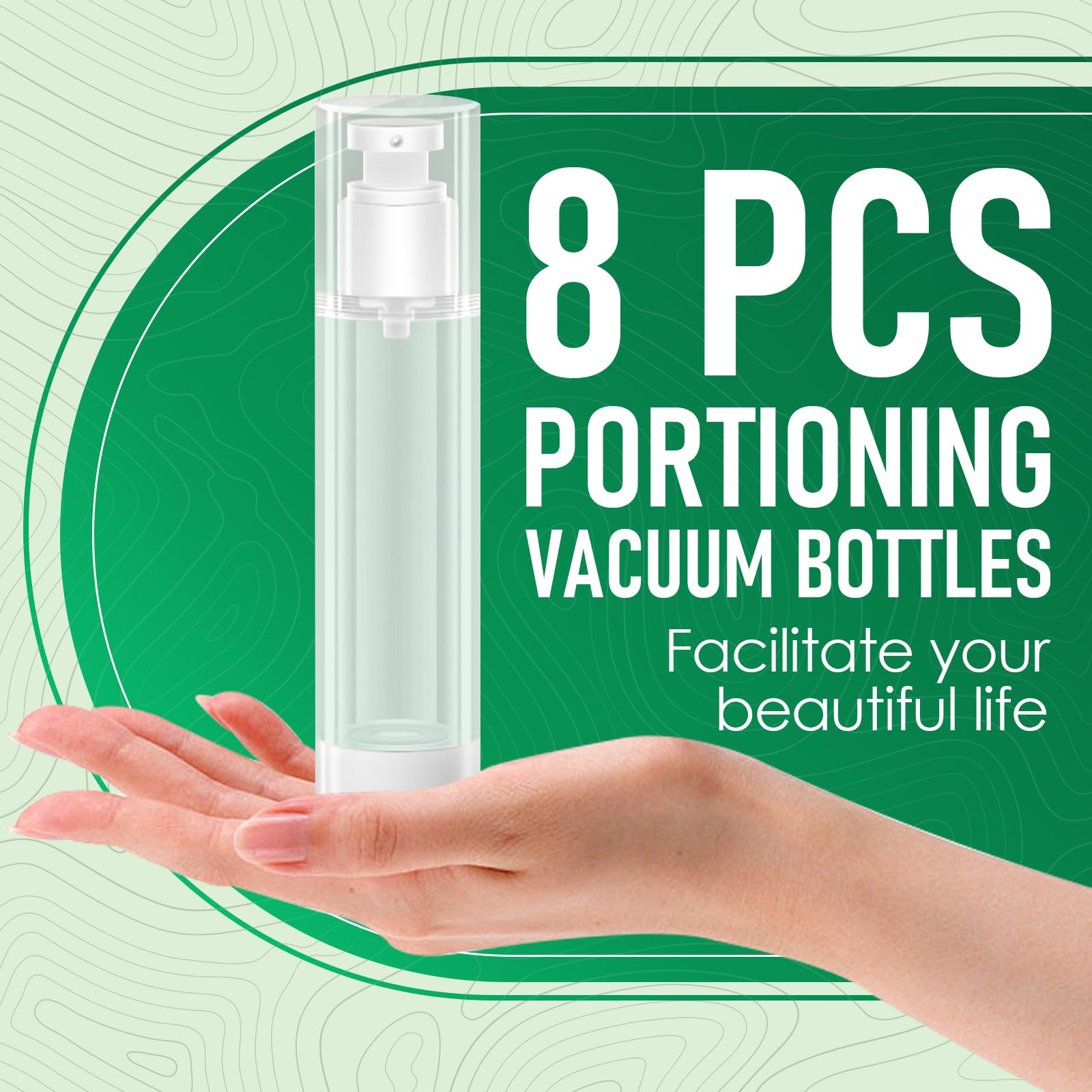 Airless dozownik z pompką, pusty, 50 ml, małe butelki podróżne do napełniania, produkty kosmetyczne do napełniania, butelki z pompką, do balsamu, kremu, żelu, szamponu, perfum, artykułów toaletowych