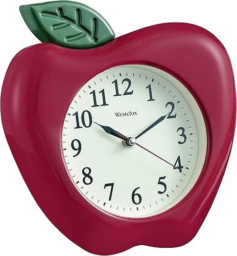 Westclox Reloj de pared Apple tridimensional de 10" - Modelo #38038A