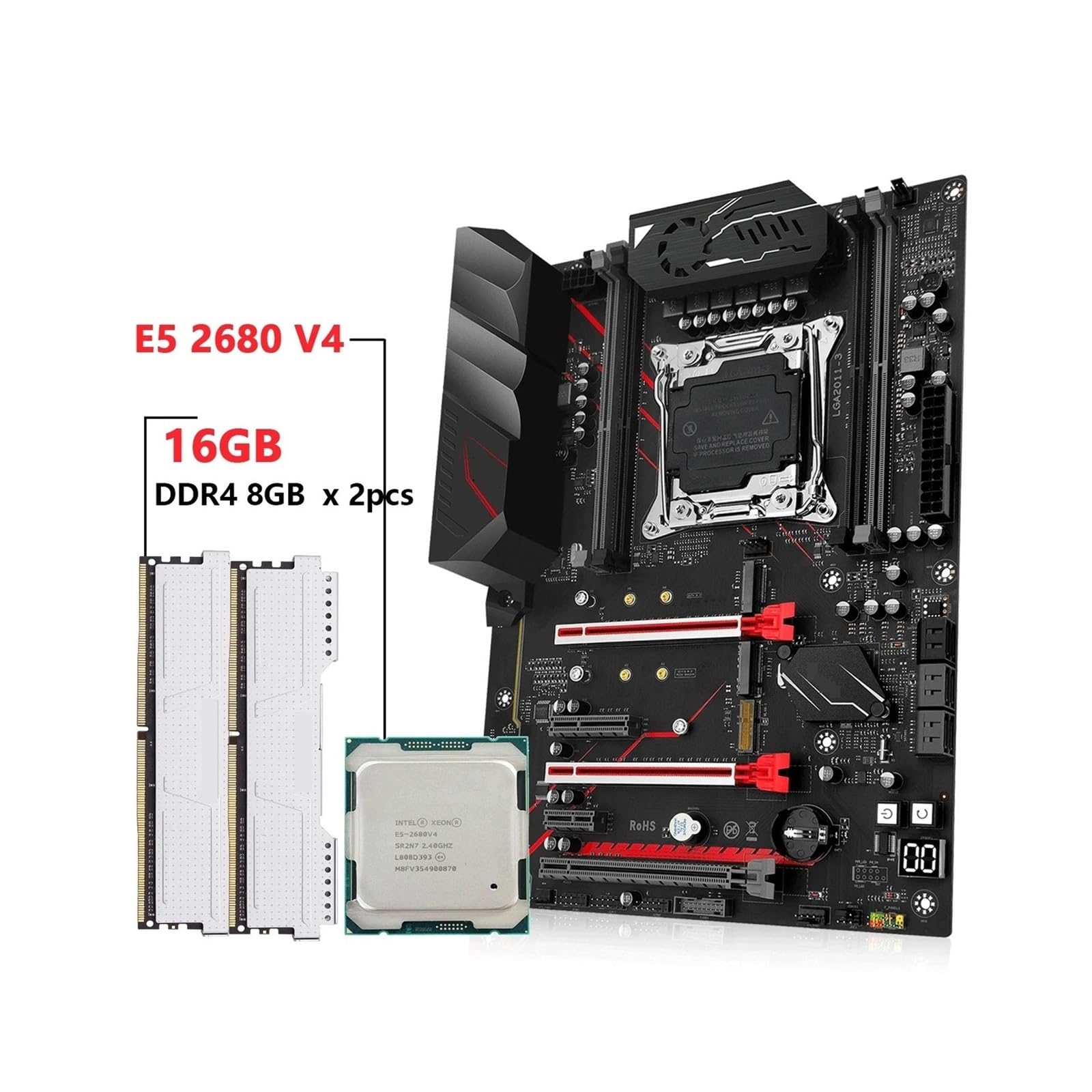 Amazon.com: Placa base X99 Xeon E5 2680 V4 LGA 2011-3CPU Combo
