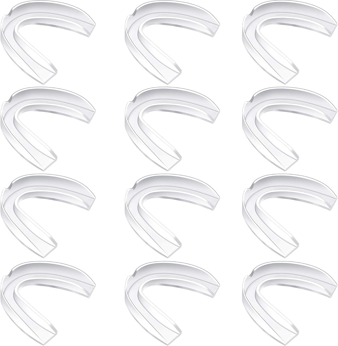 BBTO 20 Piezas Protector Bucal Deportivo Boxeo Protección Bucal Boquilla Atlética para Fútbol Baloncesto Hockey Karate Rugby Partido (Color Transparente, Adulto (11 Años y Más))
