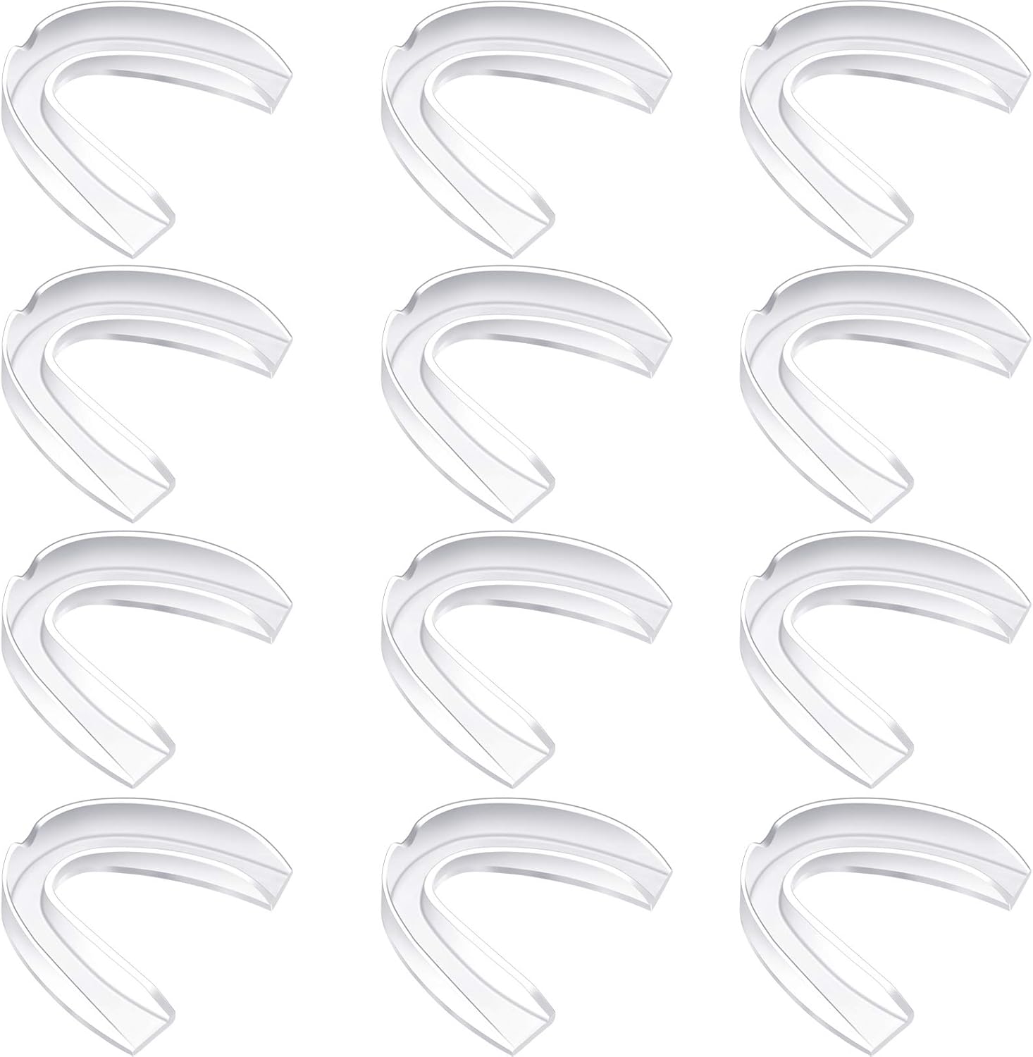 BBTO 20-Pack Adult Sports Mouth Guards Transparent EVA Mouthpieces for Boxing Football Hockey Basketball Rugby