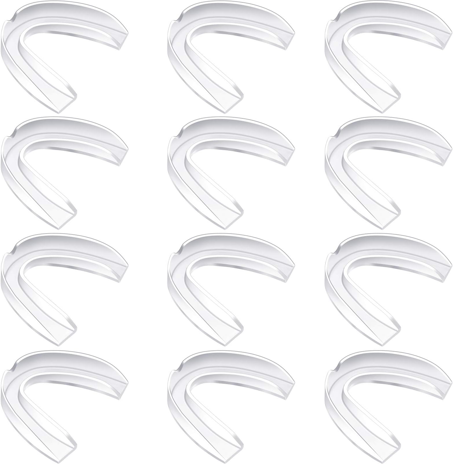 BBTO 20 Pieces Sports Mouth Guard Boxing Mouth Protection Athletic Mouthpiece for Football Basketball Hockey Karate Rugby Match(Transparent Color,Adult (11 yrs & Above))