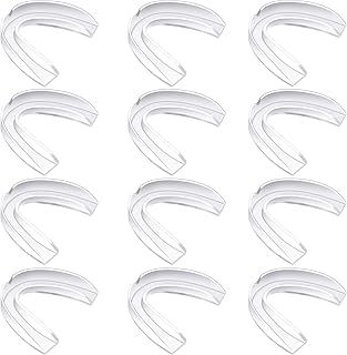 BBTO 20 Pieces Sports Mouth Guard Boxing Mouth Protection Athletic Mouthpiece for Football Basketball Hockey Karate Rugby Match(Transparent Color,Adult (11 yrs & Above))