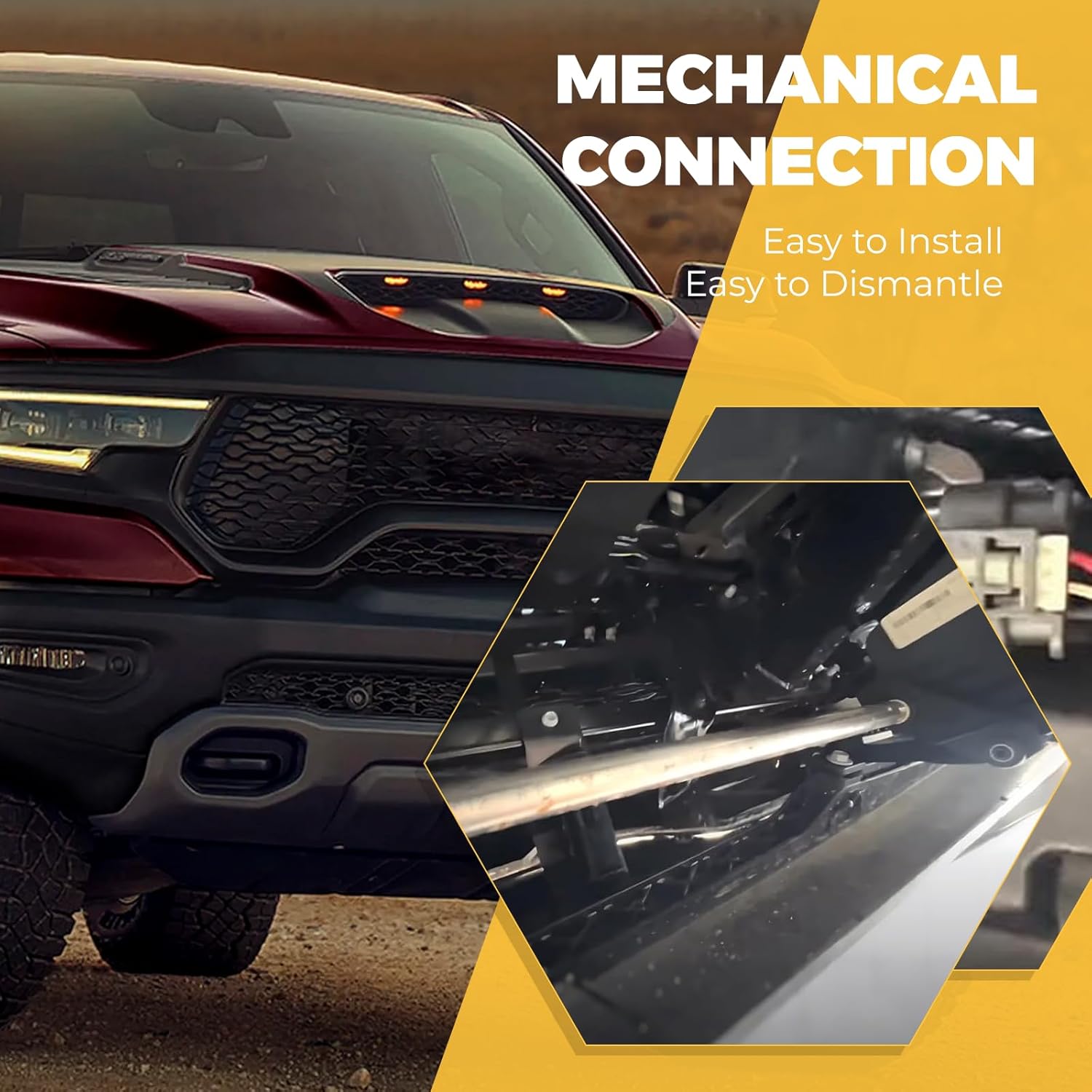 Front Active Air Dam Compatible with 2019-2025 RAM 1500 Replacement 68274406AH 68274406AG