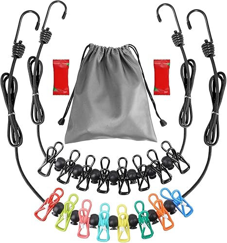 Tendedero de viaje, tendedero retráctil, viaje con tendedero portátil retráctil (incluye 2 toallas compresibles) 12 pinzas para la ropa, interior y