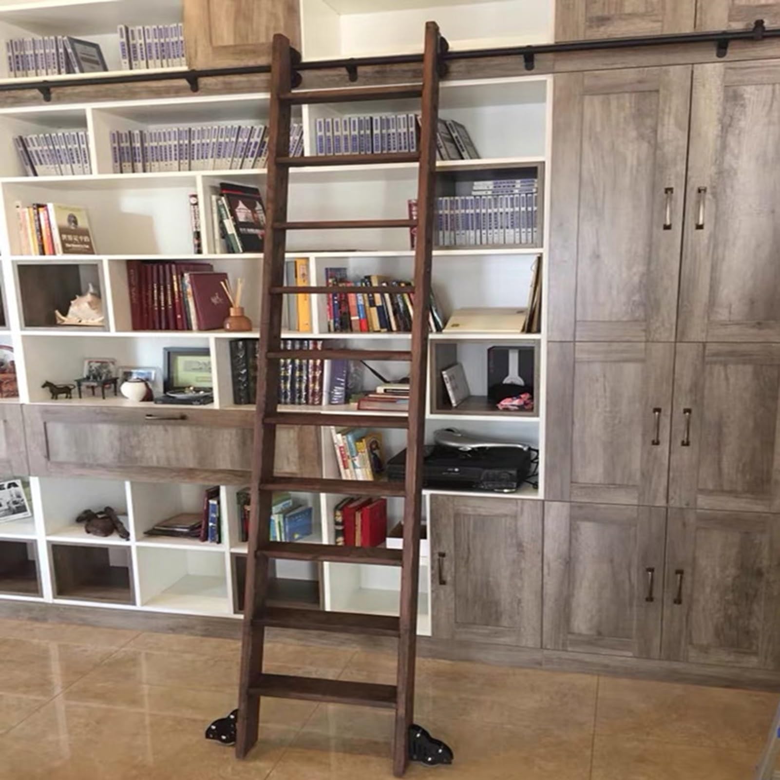 Escalera antideslizante para litera de autocaravana – Escalera de 105 cm para una fácil instalación y acceso seguro duradero en el techo al aire libre, garaje, dormitorio, biblioteca, cubierta, RV –