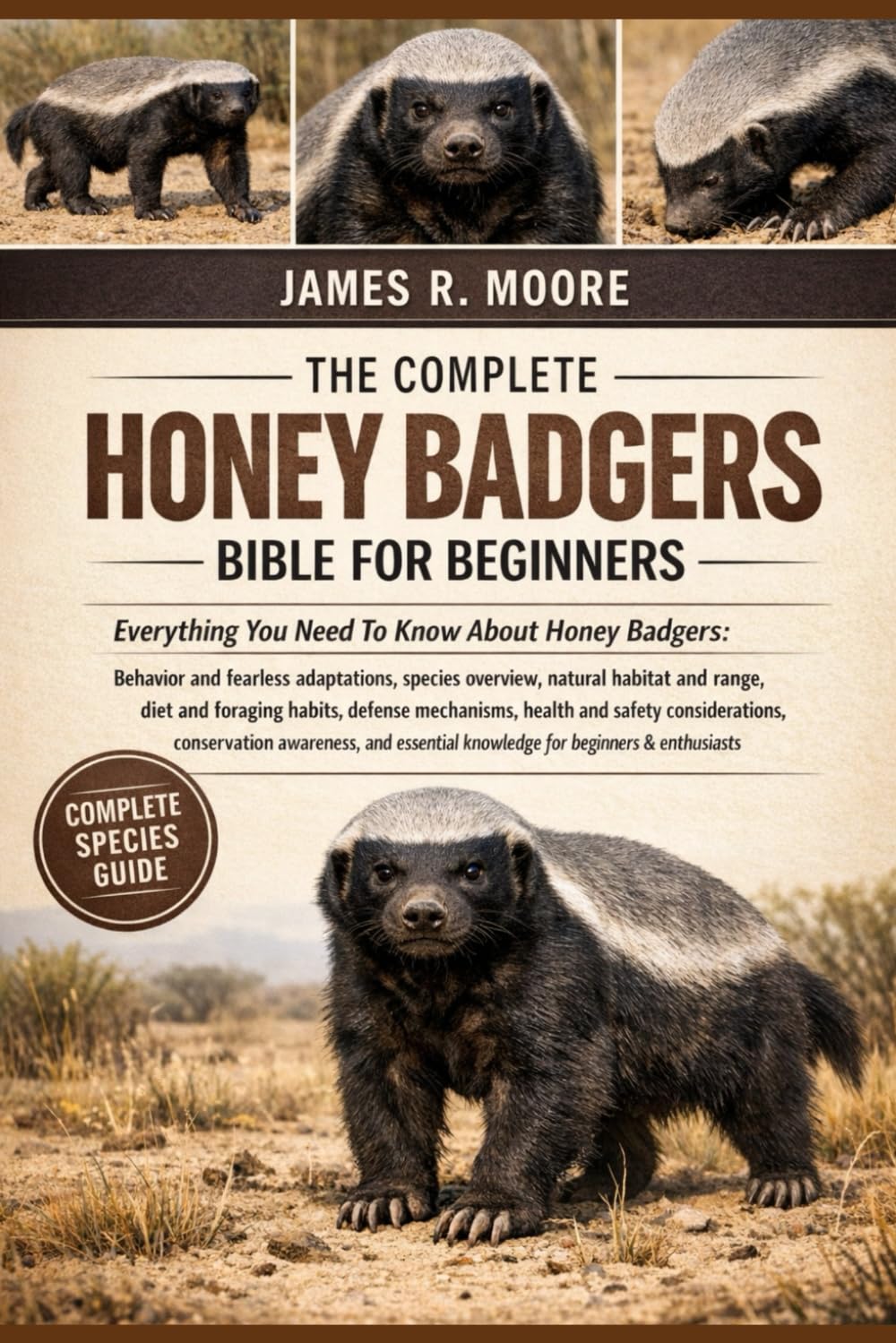 THE COMPLETE HONEY BADGERS BIBLE FOR BEGINNERS: Everything You Need To Know About Honey Badgers: Behavior and fearless adaptations, species overview, ... knowledge for beginners & enthusiasts