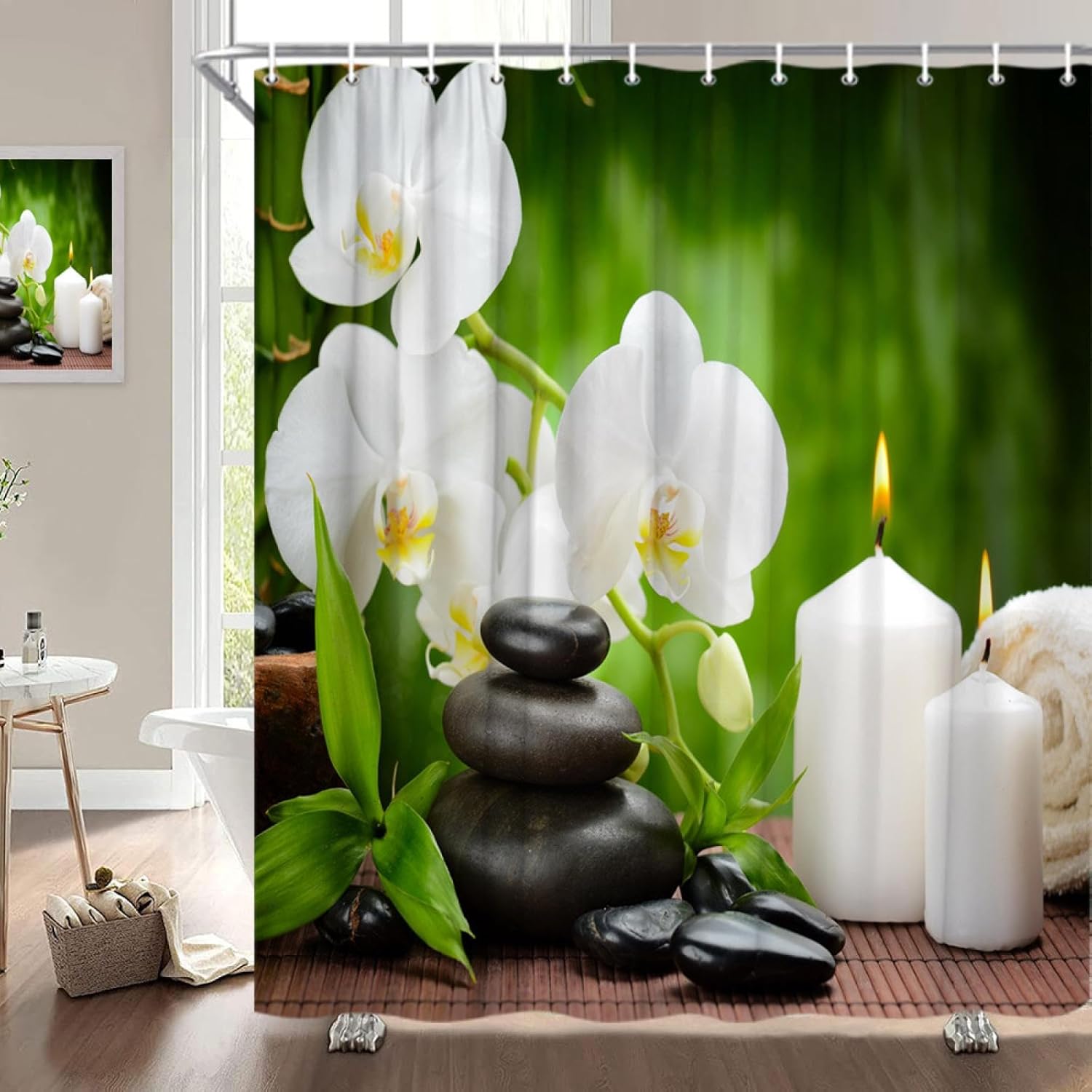 Yayun Art Zen Shower Curtains Buddhism Buddha Lotus