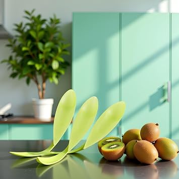 3 Pcs Kiwi Fruit Spoon Fruit Plastic Spoons Peeler Cutter Spoon Kitchen Accessories Random Color