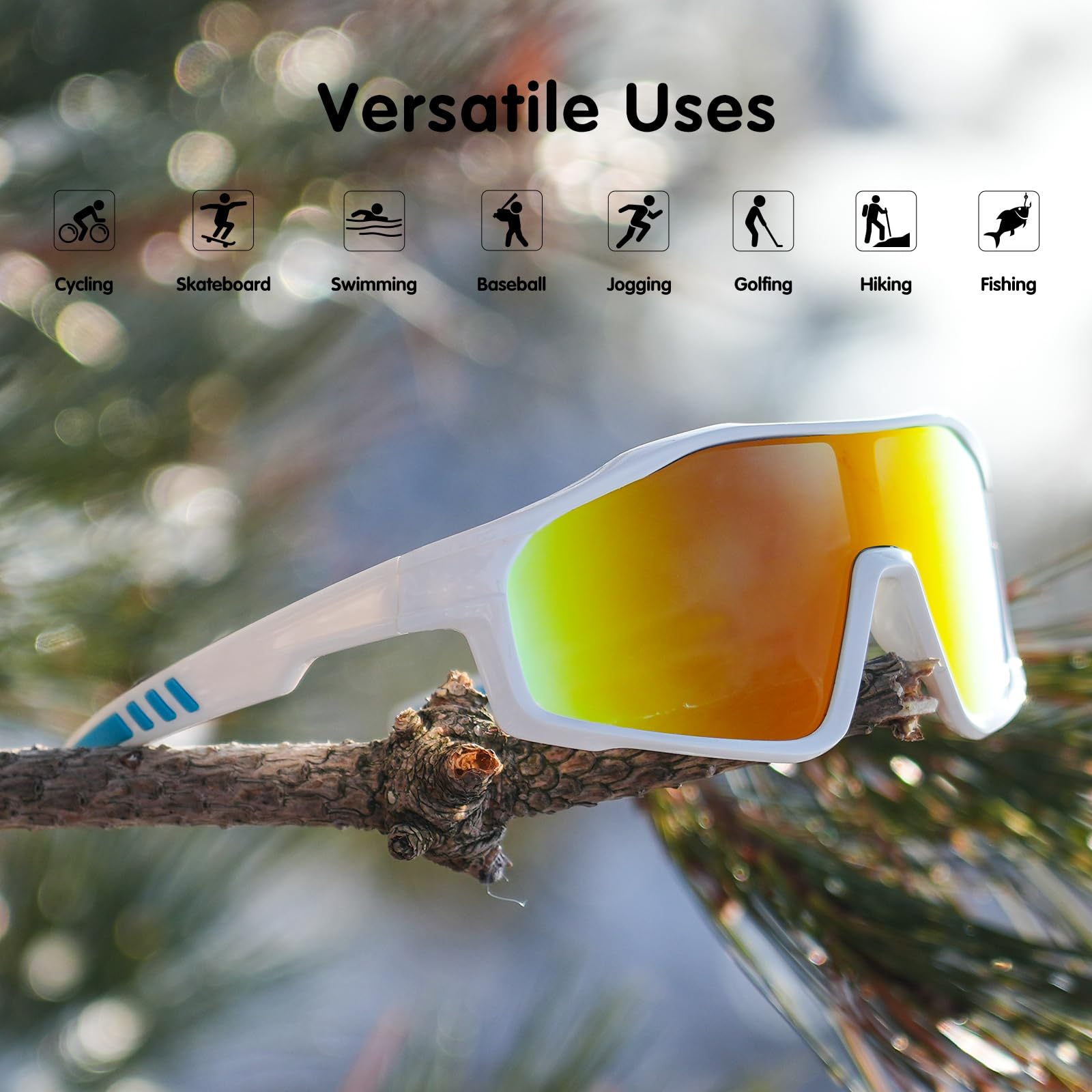 EYEBUDDY Kids Sunglasses Youth Baseball Sunglasses Boys Girls Softball Sports Sun Glasses Polarized UV Protection Age 6-12