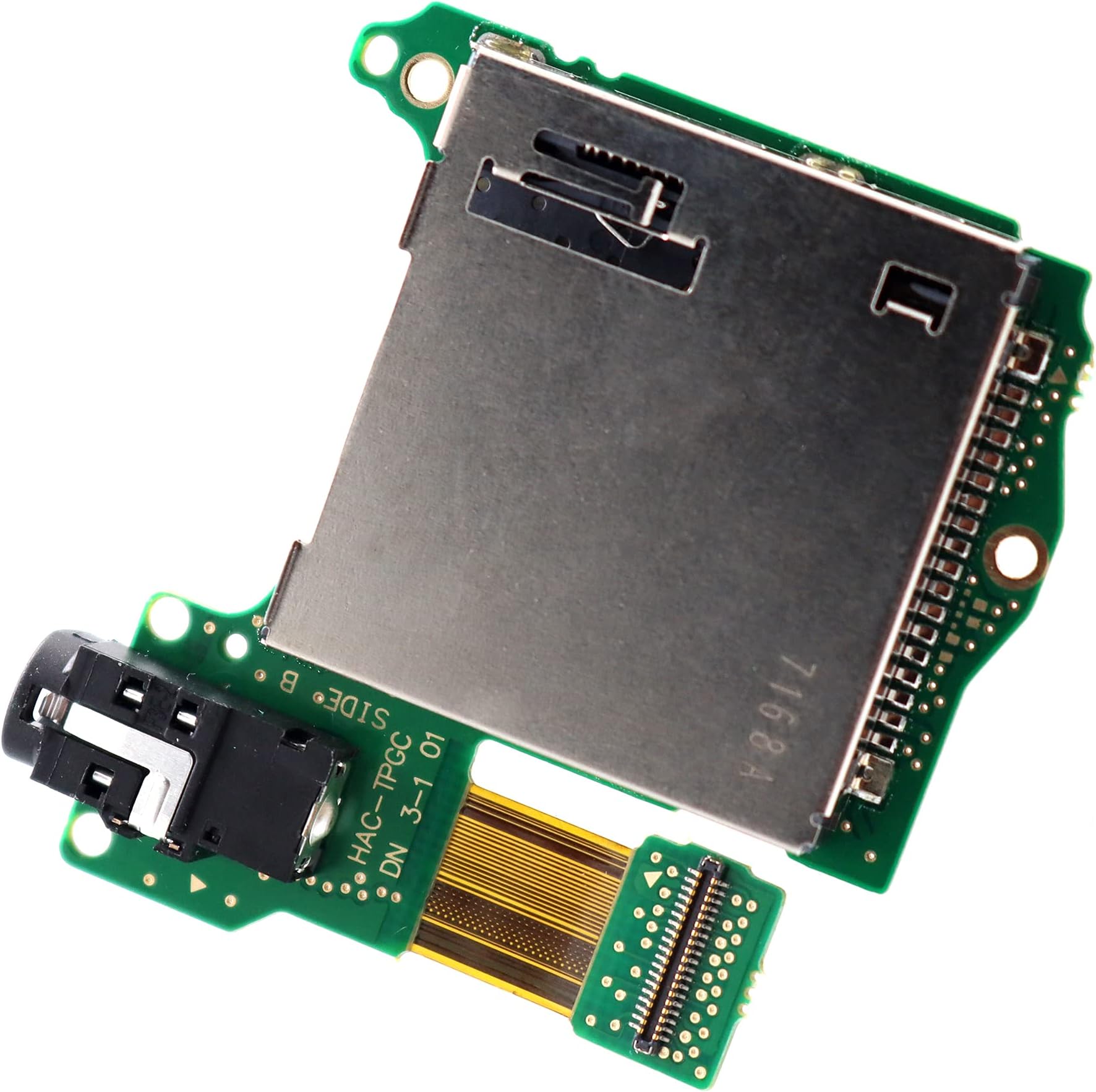 Deal4GO New Game Card Reader Slot w/Headphone Jack Replacement for Nintend o Switch Game Cartridge Socket Board (Third Party)