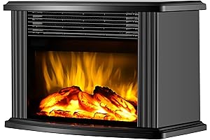 DONYER POWER Electric Fireplace Tabletop Heater (14")