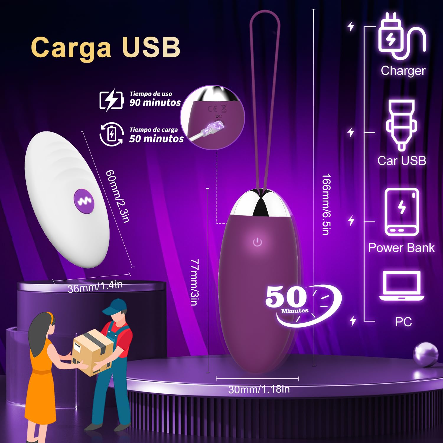 Vibradorador Mujer Juguetes Eróticos para Pareja Sexuales Vibrador Mando Distancia Vibradorador Clítoris Control Remoto App 9 Modo Vibradores Consoladores.. para Mujer con Vibración Huevo Bolas Chinas