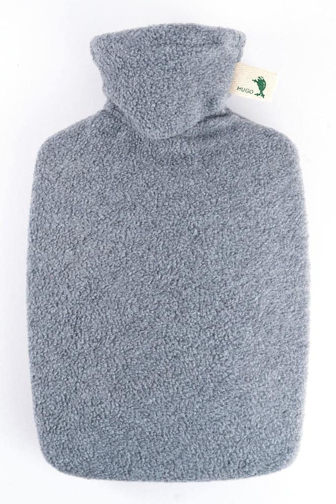 Hugo Frosch Klassik Wärmflasche 1,8 l mit Fleecebezug – Made in Germany