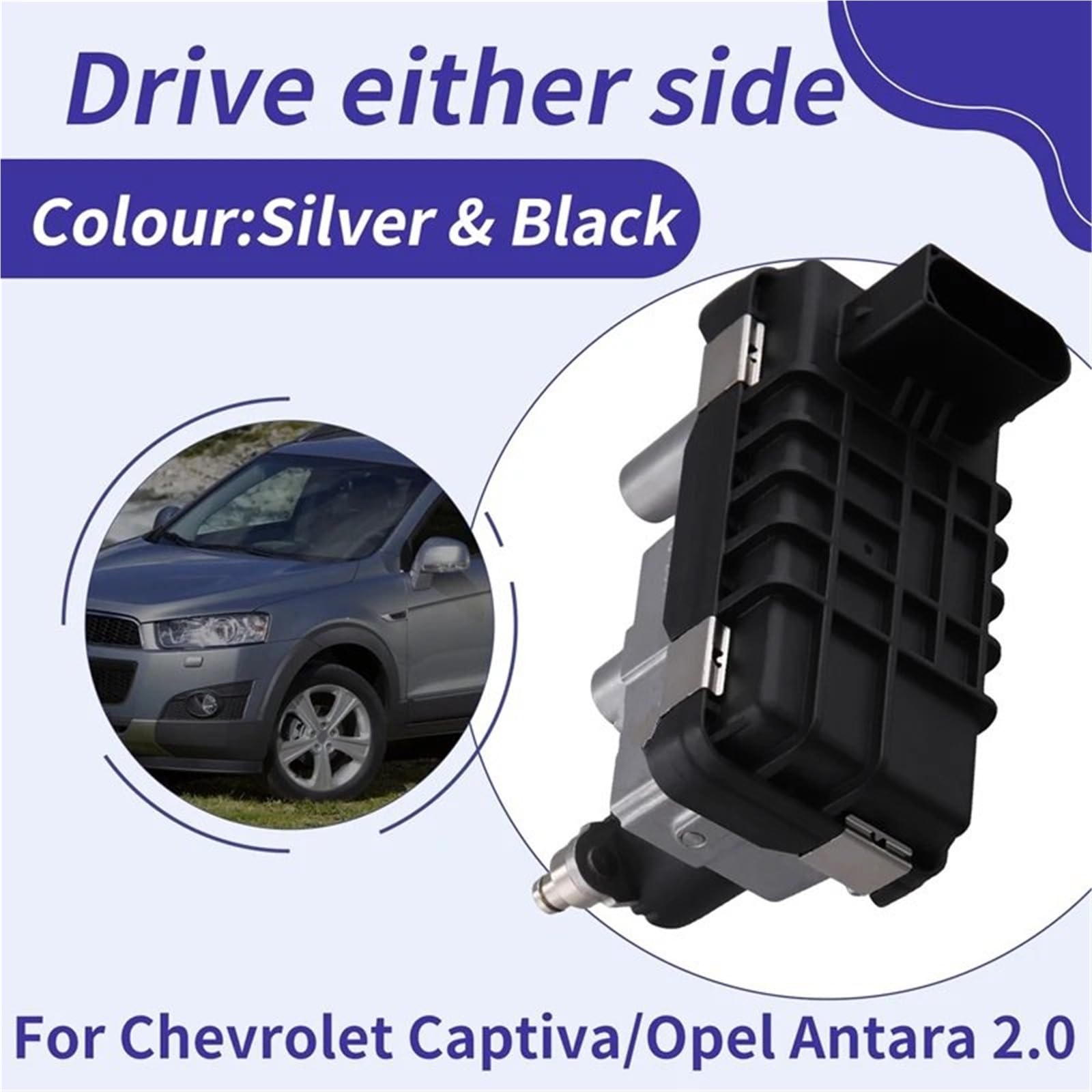 Turbocompresor Compatible con Chevrolet Captiva. Compatible Opel Antara 2.0 D 110 kW Z20S. Actuador de turbocompresor G-203 6NW008412-71