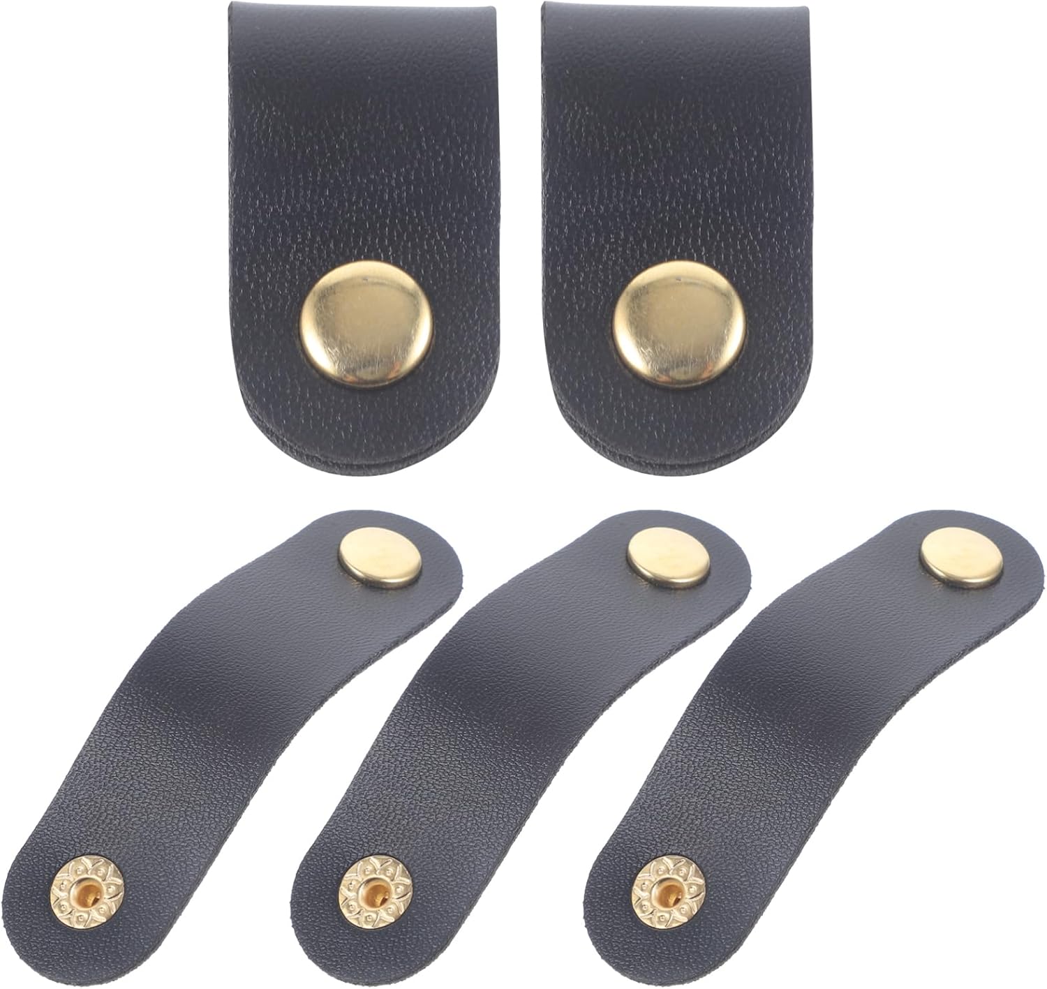 Cabilock 5pcs Faux Cable Organizer Straps Portable Cord Ties for Headphone and Audio Cables for Home Office Travel and Entertainment Centers