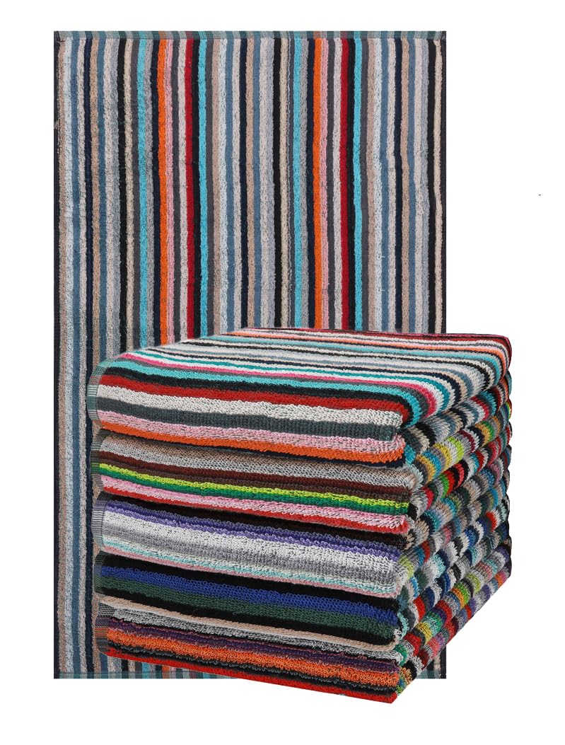 Betz Zestaw 6 ręczników kuchennych, ścierek do naczyń, ręcznik 100% bawełna HELGOLAND rozmiar 50 x 90 cm, ścierka kuchenna, uniwersalna chusta w paski, kolorowe
