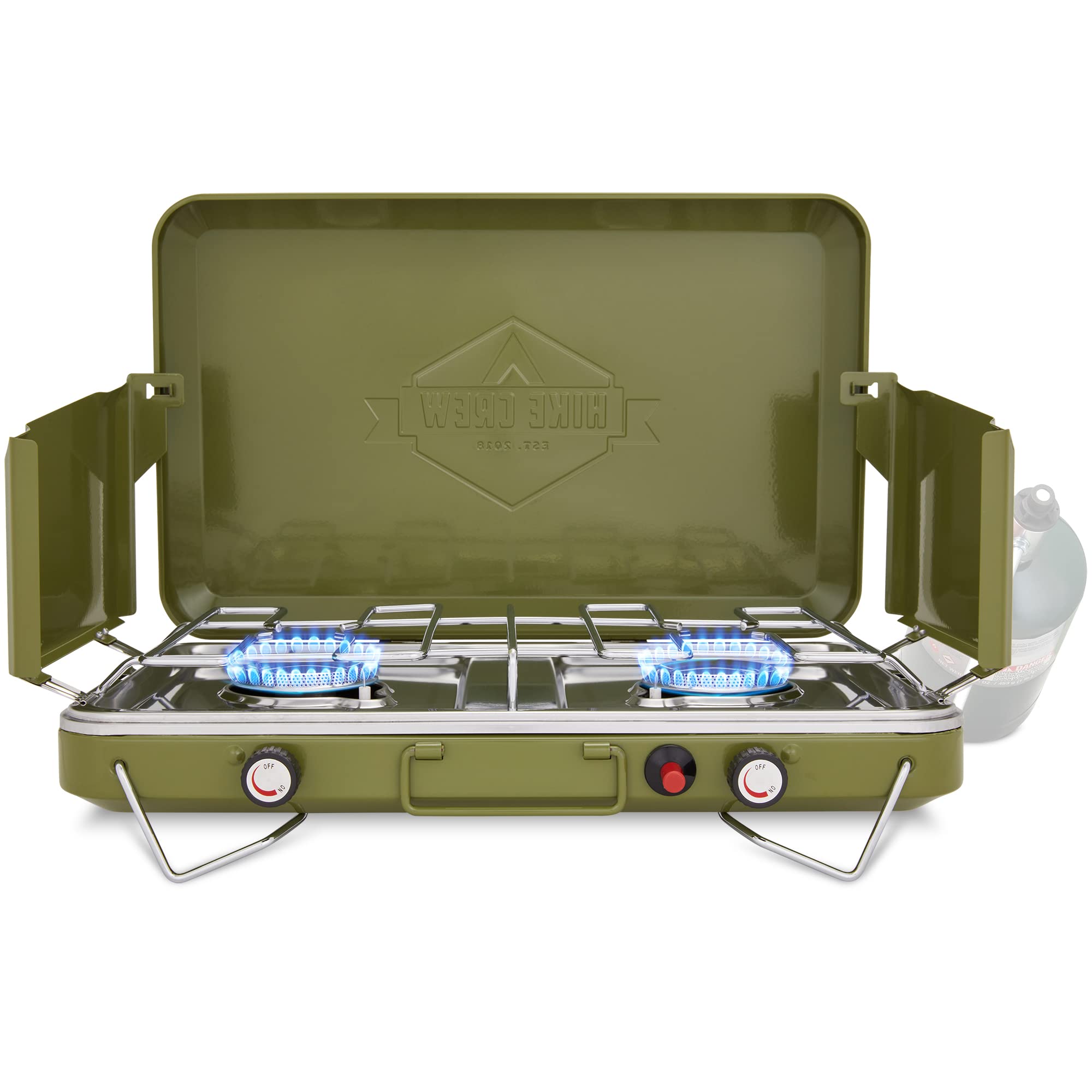 Buy Hike Crew Camping Stove 20,000 BTU Portable Propane 2 Burner