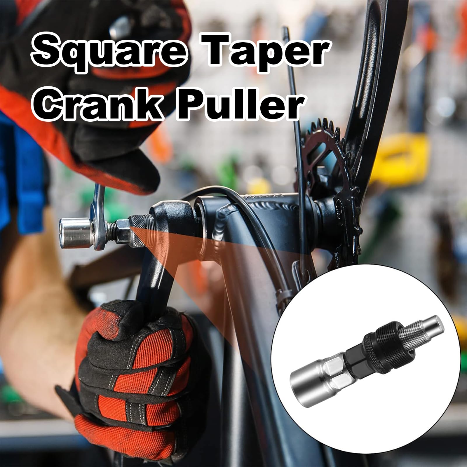 Extractor de Manivela y Bielas para Bicicleta, Kit Herramientas Pedalier, Herramienta de Reparación y Removedor para Mantenimiento de Bicicletas de Montaña o Carretera, Llave de 16 mm