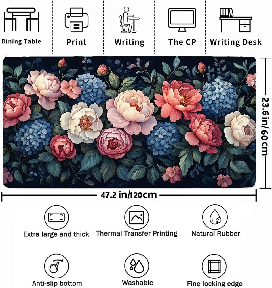 Podkładka pod mysz XXL 1200x600x3mm, duża podkładka pod mysz dla graczy, podkładka pod mysz z wodoodporną antypoślizgową gumową podstawą, mata na biurko do gier. Idealny prezent dla mężczyzn A421