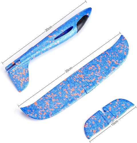 Miniatura 2 de Juguetes de espuma para lanzar aviones de 13.5 pulgadas, planeador volador de inercia, funciones circulares manuales, diversión al aire libre para