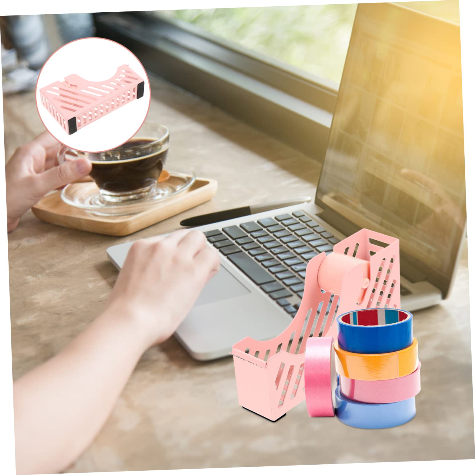 Gadpiparty 3 Pezzi Dispenser per Nastro Adesivo Compatto e Leggero con Design Elegante Strumento Taglio per Ufficio e Scuola Sicuro per Facile Trasportare