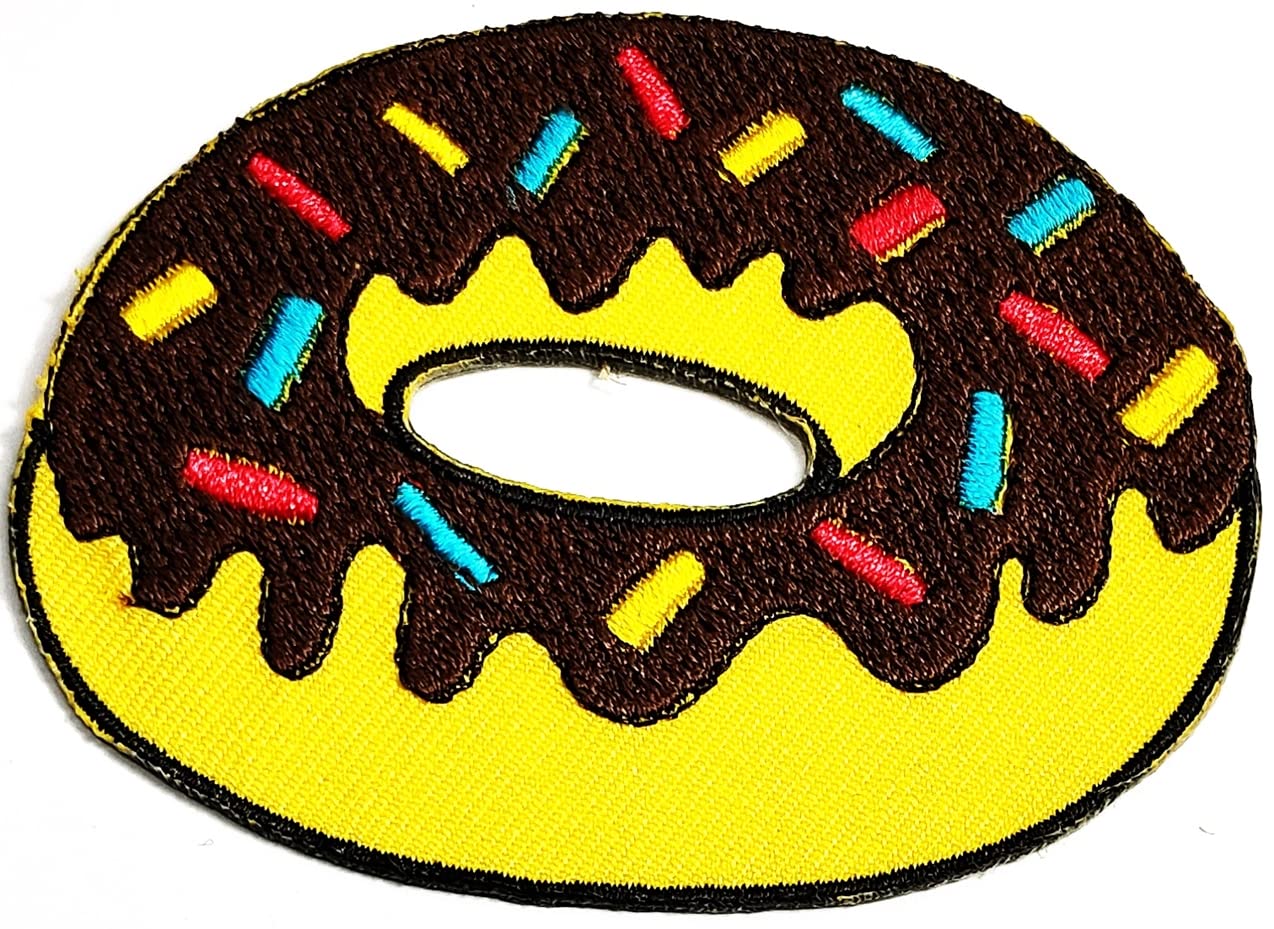 Pretty Chocolate Banana Doughnut Donut Sweet Cartoon Children Kid Patches Embroidered Appliques Symbol Badge Clothes Jeans T-Shirt Hat Backpacks for Girls Boys Gifts