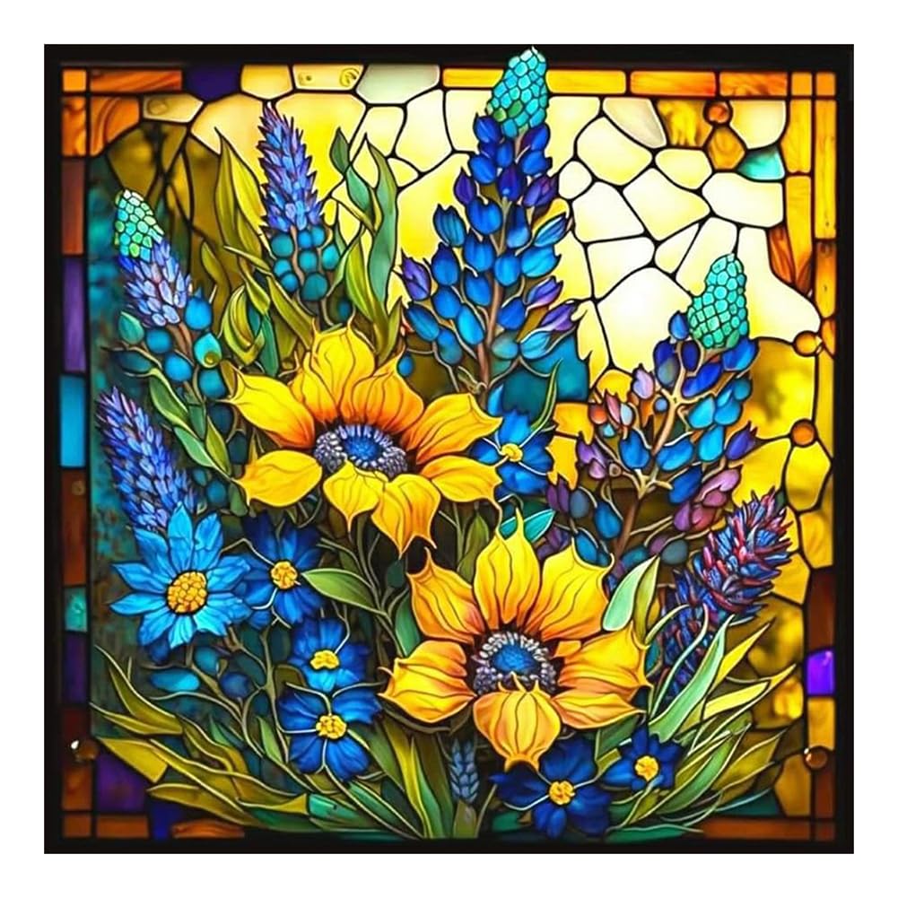 Stalente Diamond Painting Kits for Adults Sunflower 5D DIY Diamond Art Kits for Beginners Round Full Drill Diamond Painting for Home Wall Decoration Gift 30×30cm/12×12inch