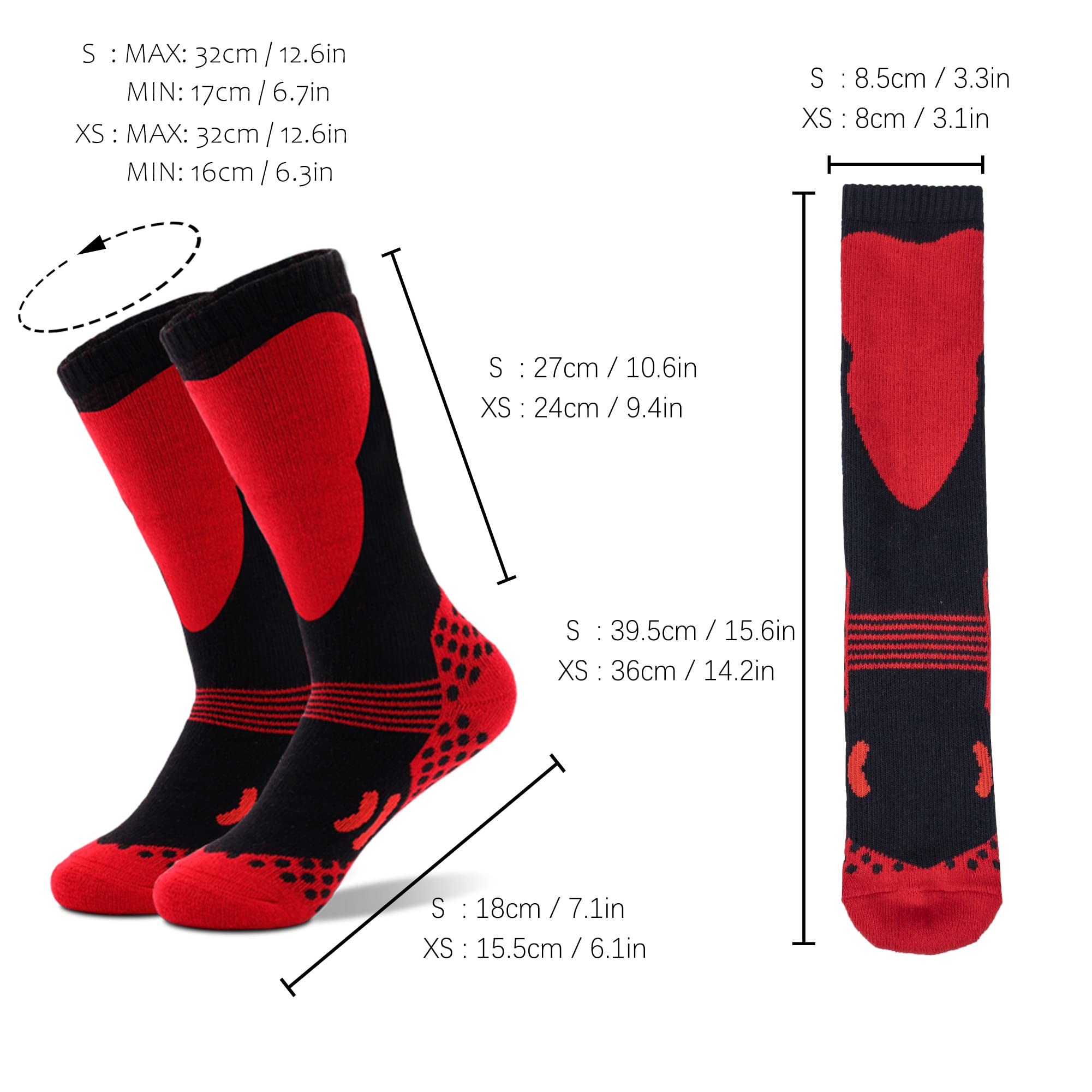 Tofern Calcetines de Esquí para Niños con Estilo y Comodidad Inigualables