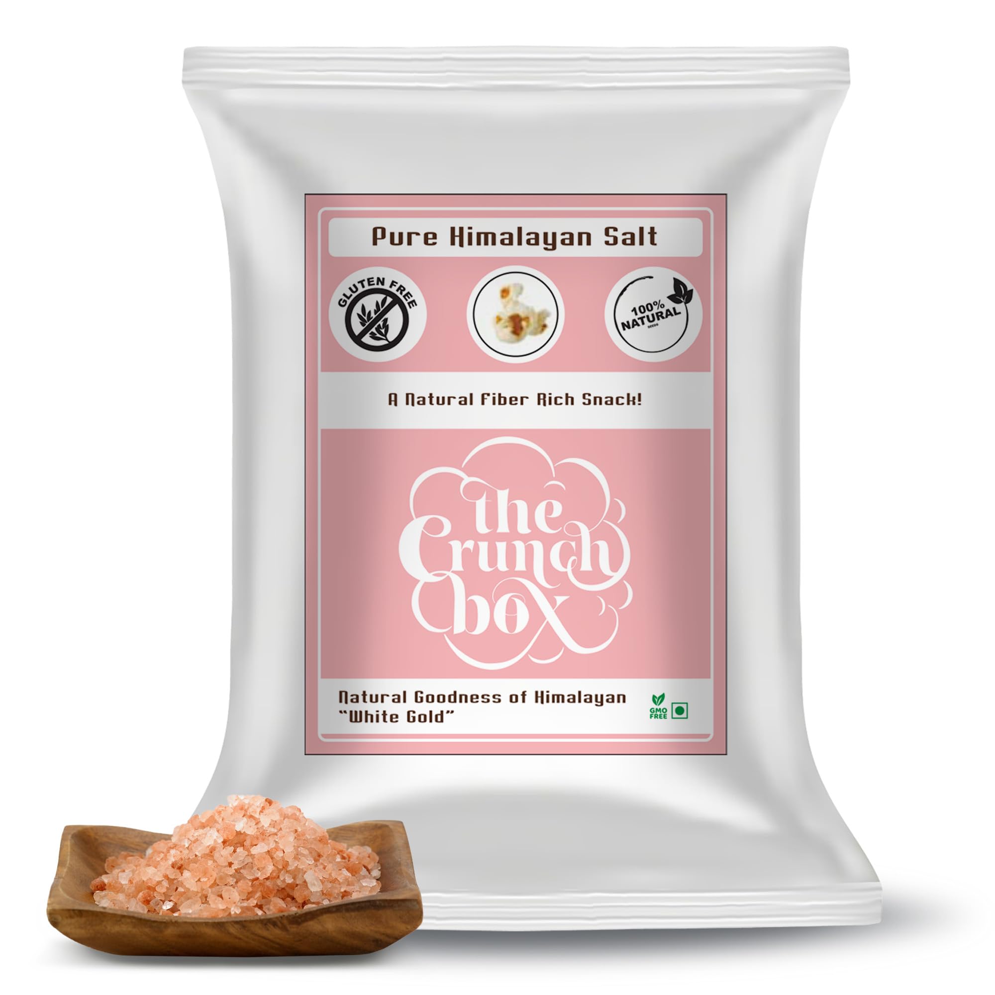 The Crunch Box Presents Pure Himalayan Salt Popcorn | Healthy Vegetarian Snacking for All Age |175gms | Popcorn for Every Occassion | Gluten Free