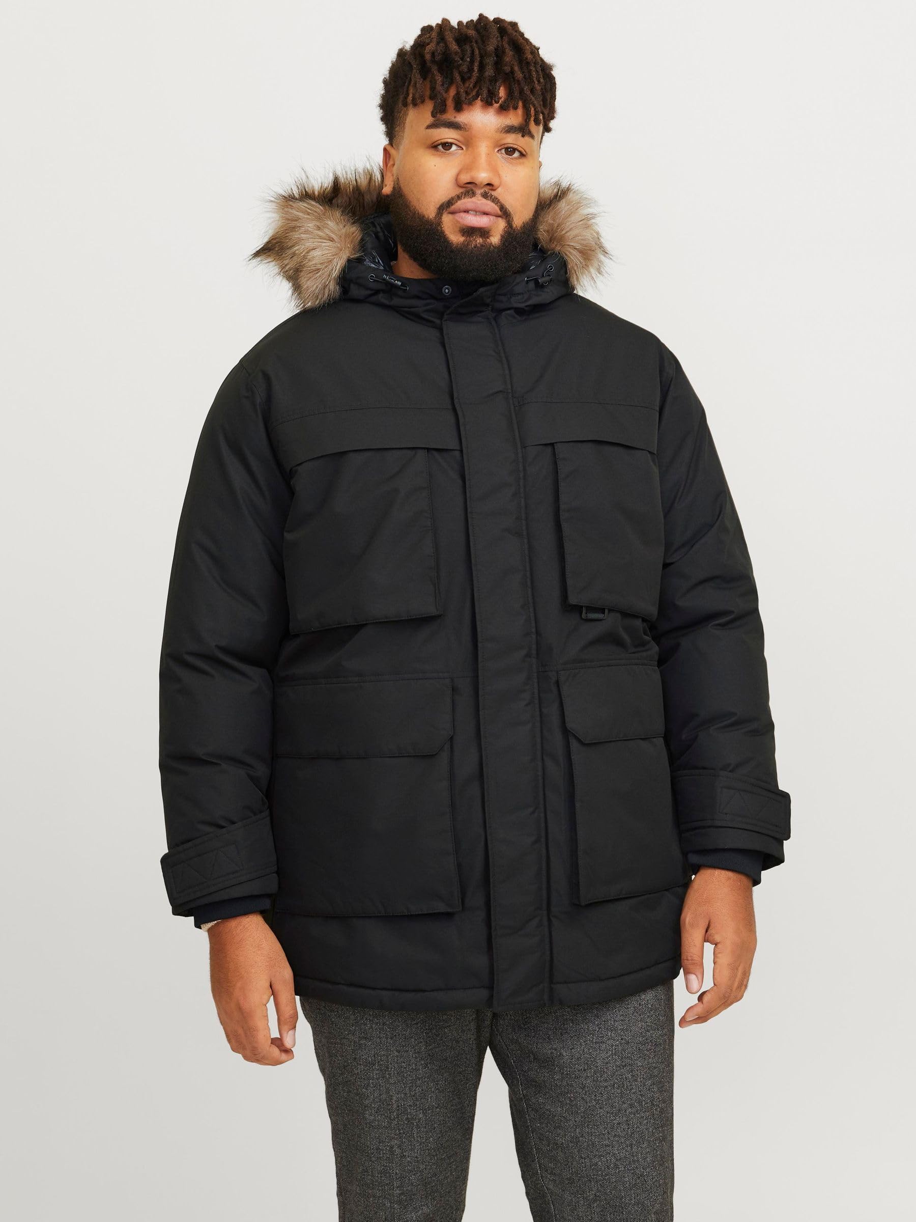 JACK & JONES Męska parka Plus Size Parka