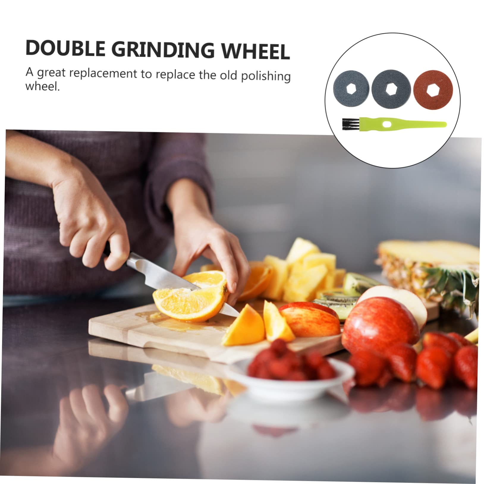 Alipis 4pc Set Whetstone Brush for Grinder Disc Multi-Function Drill Grinder Knife Sharpener Tool Random Color