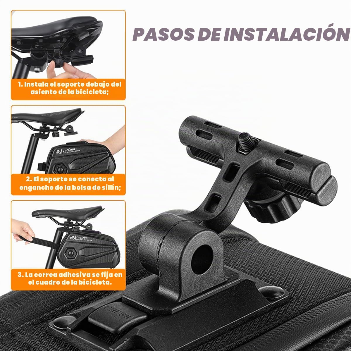 Bolsa Sillin bicicleta Impermeables 2.6L, Protección Valiosos, Bolsa MTB, Carretera