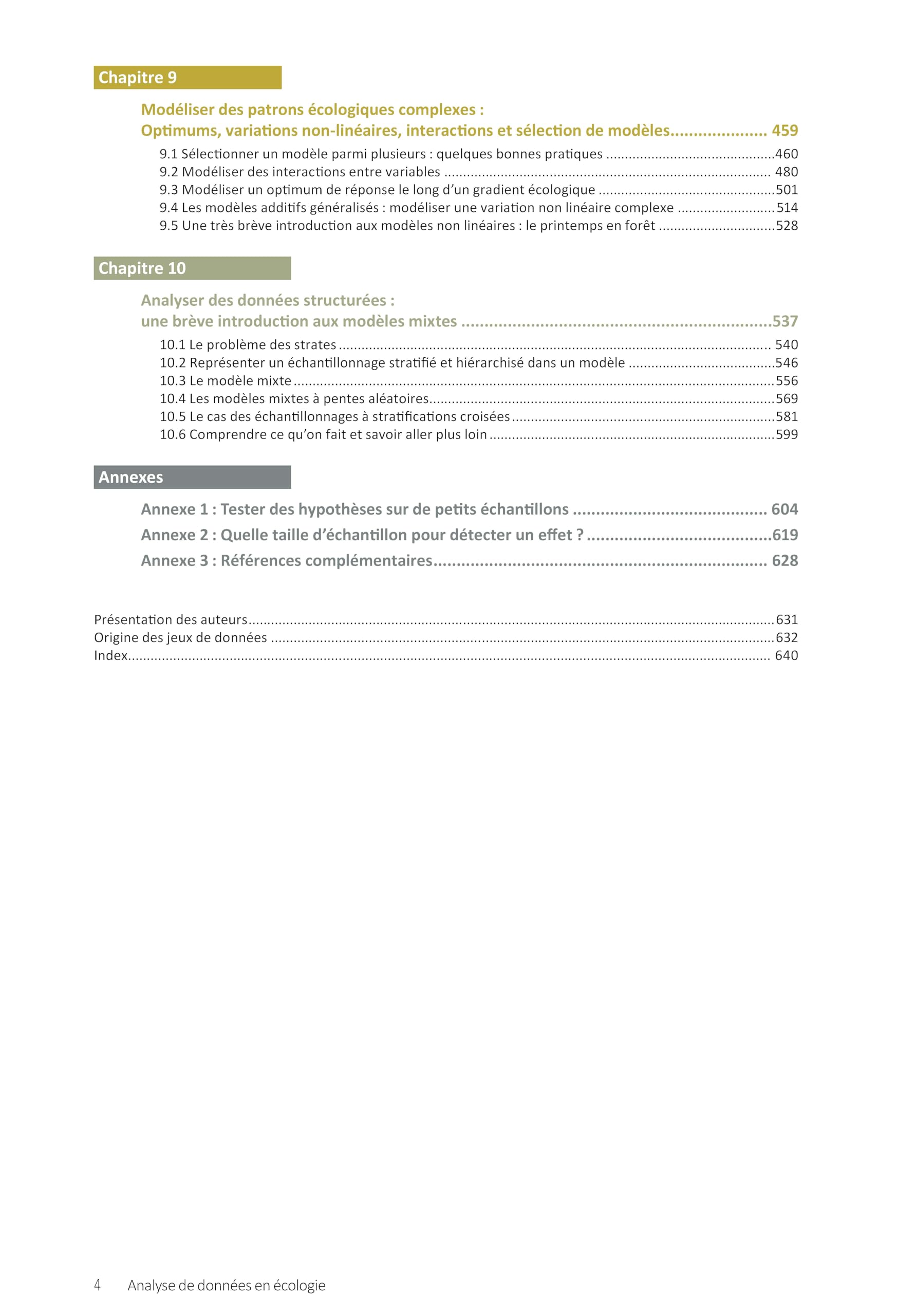 Analyse de données en écologie: Initiation aux outils statistiques pour l'études naturalistes