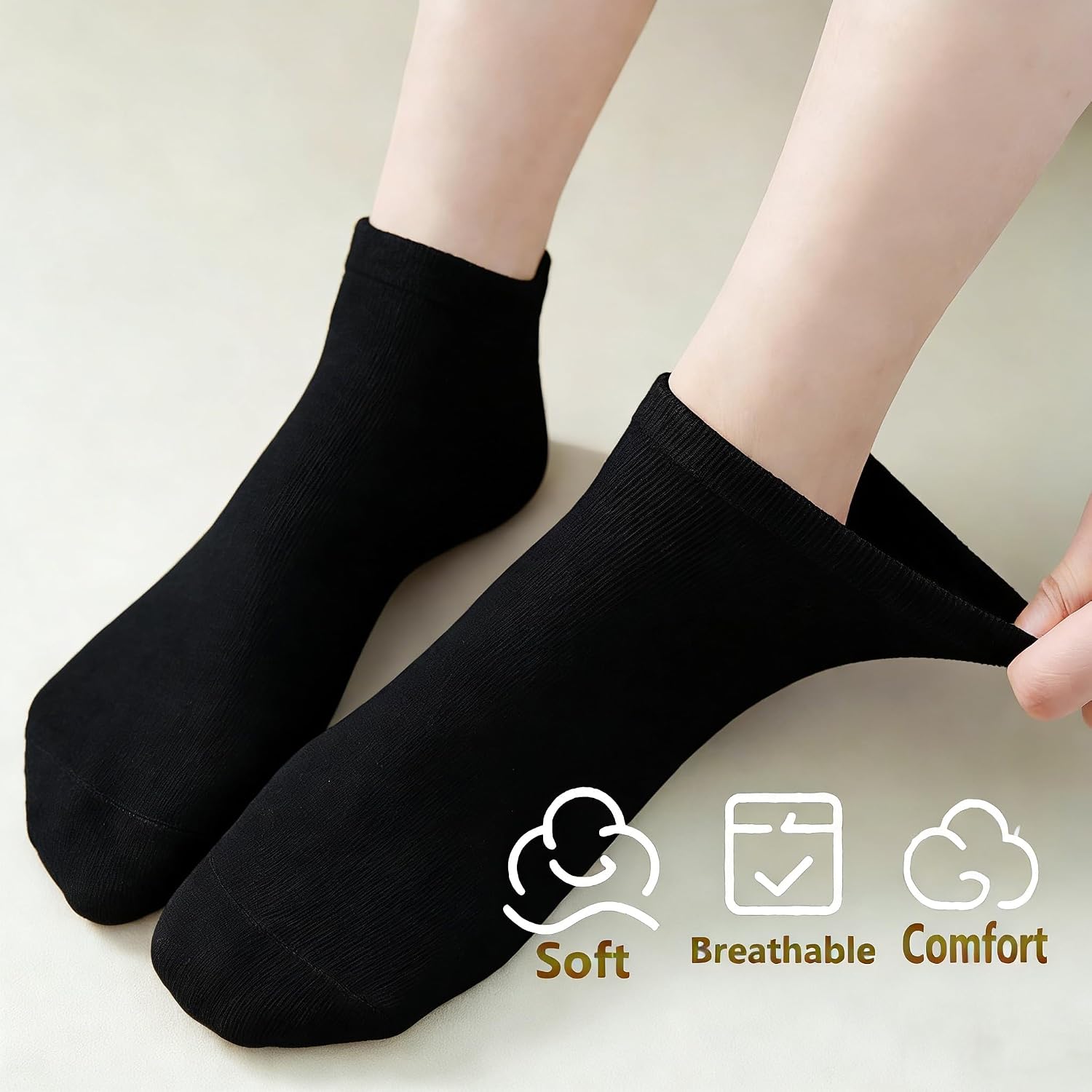 8 Pairs No Show Thin Casual Socks Women and Man Low Cut Cotton Socks