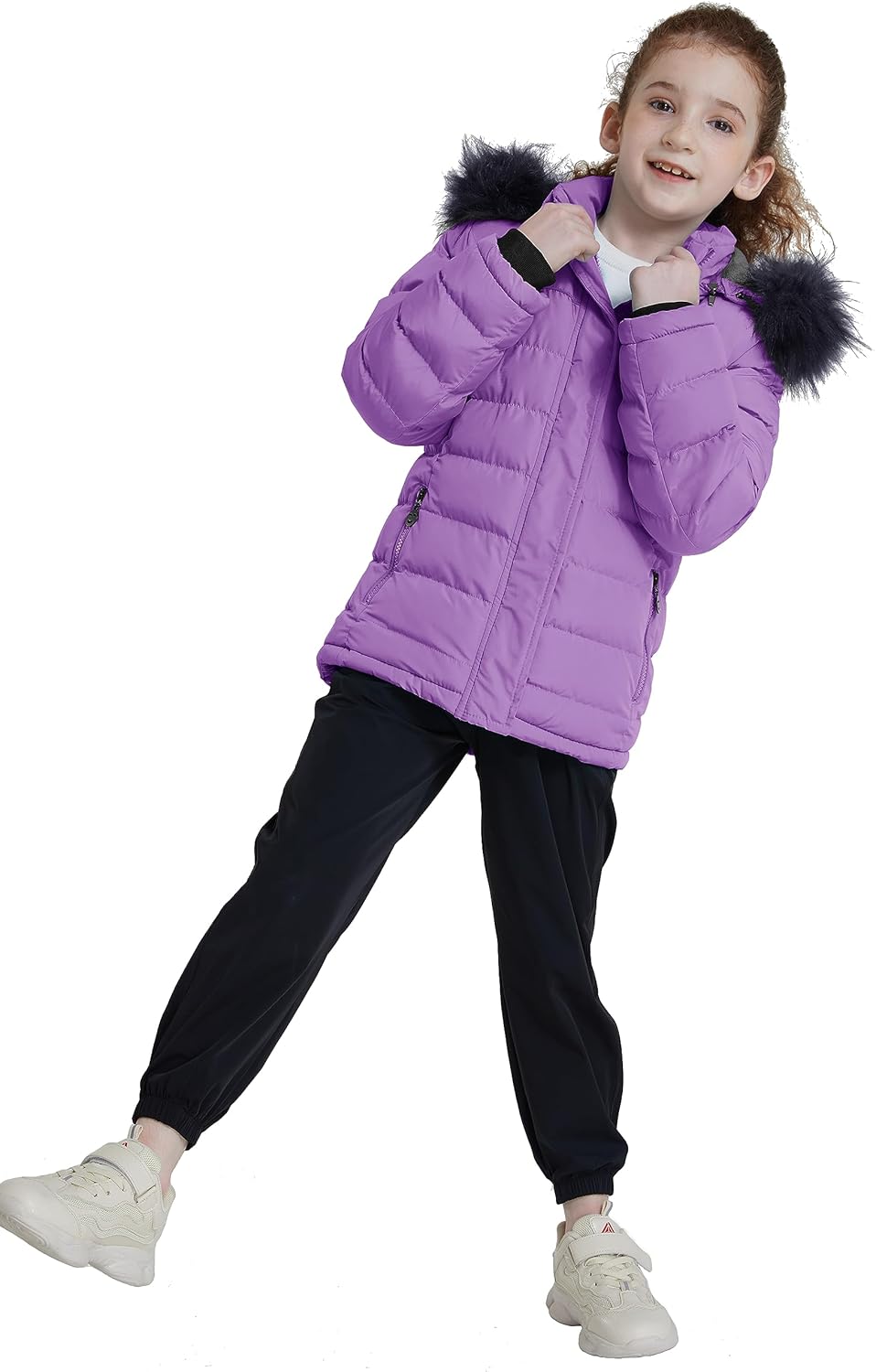 ZSHOW Girls' Puffer Jacket Soft Fleece Lined Warm Hooded Winter Coat - Image 6