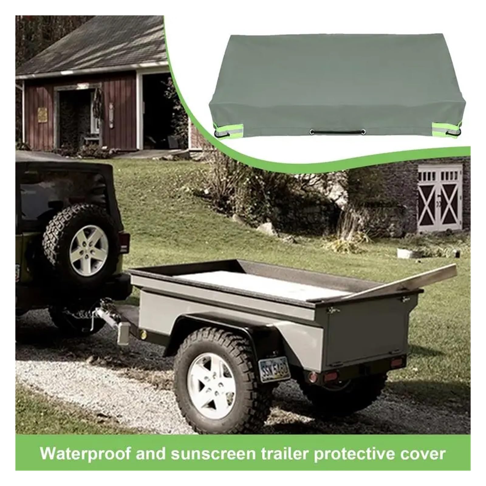 Fundas De Remolque Cubierta de Lona Lona for Acampar Cubierta de protección UV Protección UV Remolque de Viaje Resistente a Las heladas Cubierta for Acampar Otros Remolque Funda(Brown)