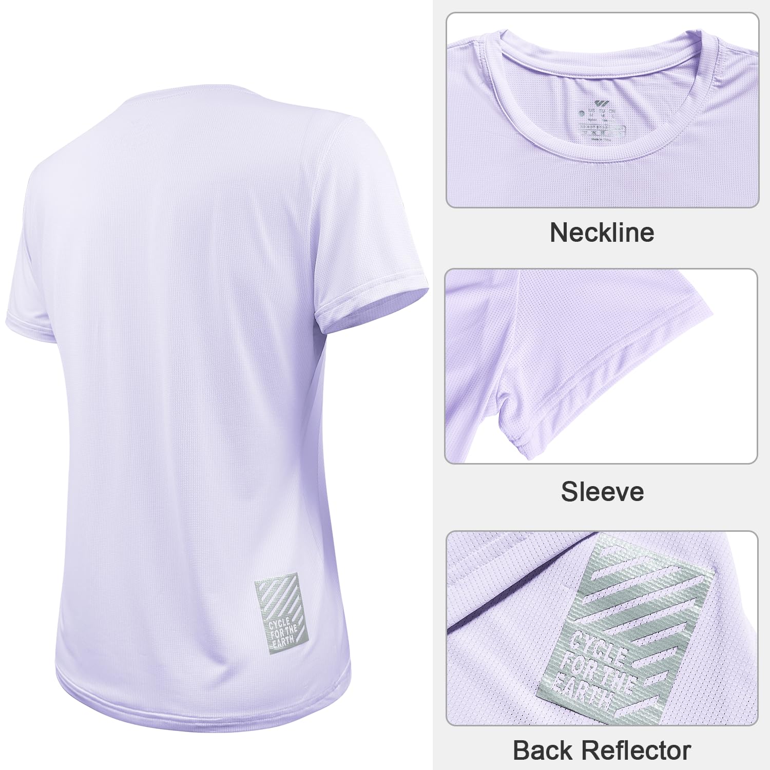 Paquete de 3 a 5 camisetas de entrenamiento para mujer, secado rápido, cuello redondo, gimnasio, absorción de humedad, camiseta atlética de yoga, camiseta UPF 50+
