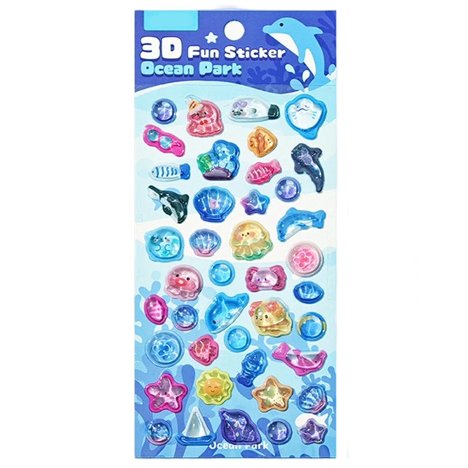 Embossed Animal Sticker Cartoon PET Resin for Scrapbooking Notebook Journal Phone Cover Luggage Kids Rewarding Kids