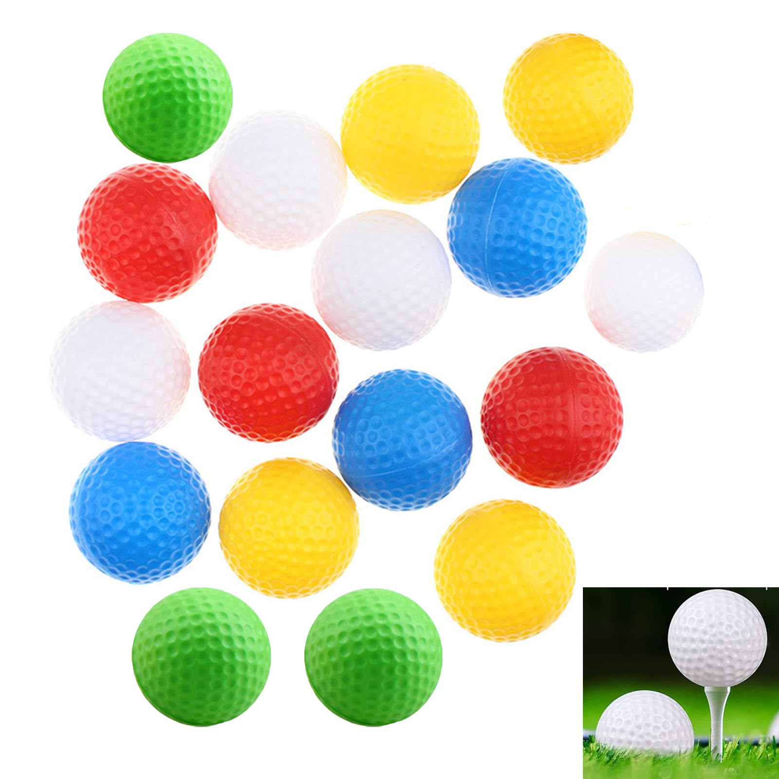Practice Golf Balls 24/40 Pack Plastic Golf Balls Colored Golf Practice Balls for Backyard, 41mm Training Balls Realistic Feel Golf Accessories for