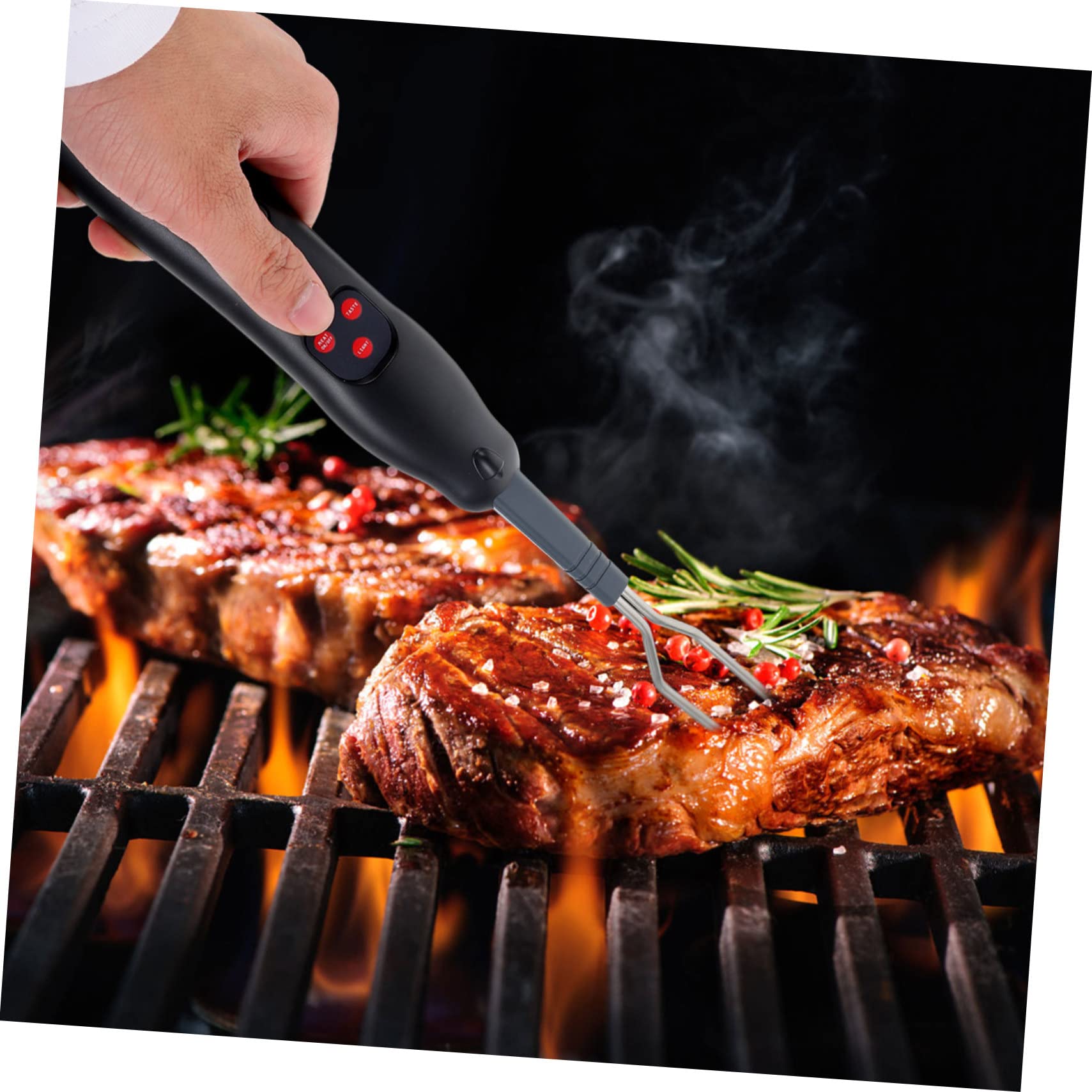 Abaodam 2 Pezzi Termometro Elettronico per Carne con Indicatore Temperatura Bbq per Grigliate e Precisa per Maiale per Grigliate Outdoor Domestica