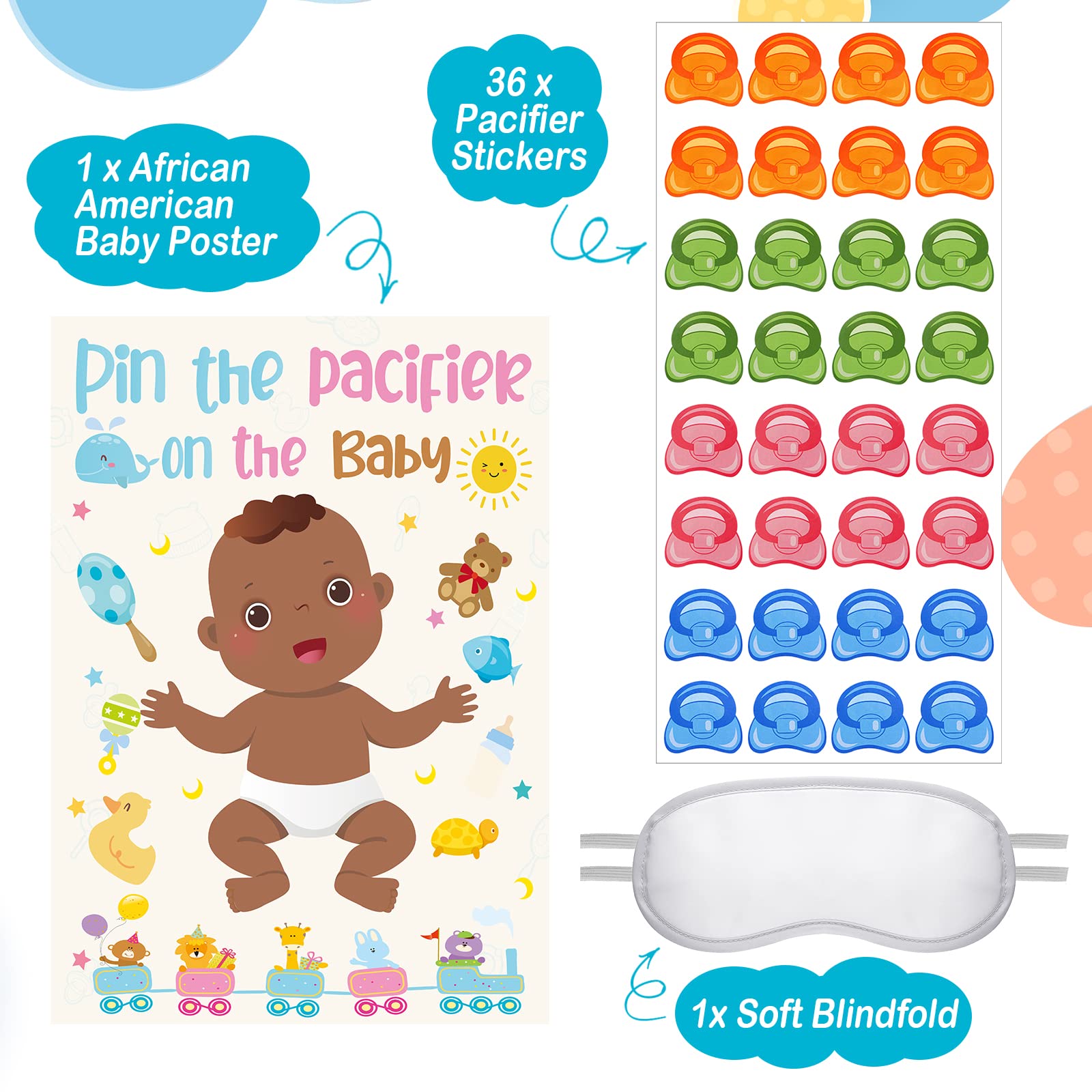 Snapklik.com : Yinder Pin The Pacifier On Baby Game African American