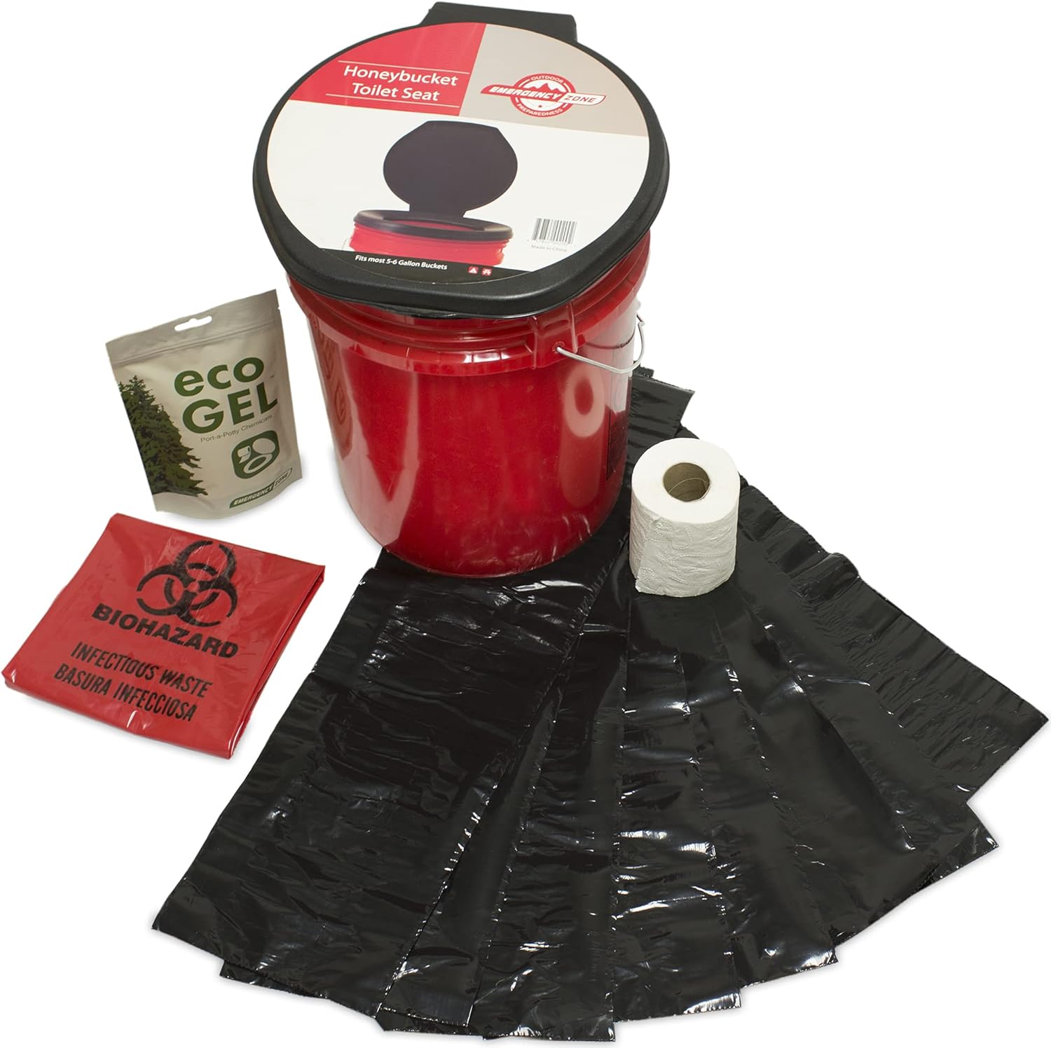 Emergency Zone Honey Bucket Style Toilet Complete Set with