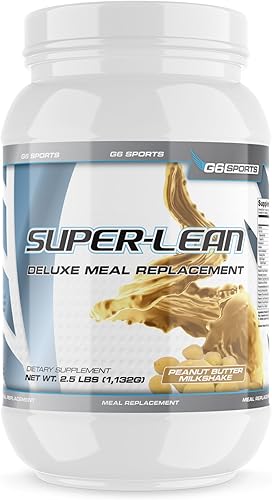 G6 Sports Nutrition Super-Lean Deluxe - Reemplazo de comida (1.28 onzas de proteína, 0.27 onzas de fibra, 25 vitaminas y minerales añadidos)  Tarro